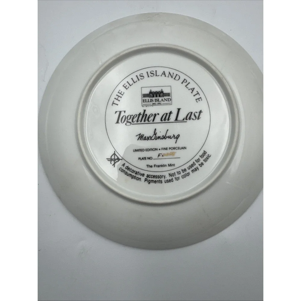 The Franklin Mint Collectors Plate :‎ The Ellis Island Lot Of 6 by Max Ginsburg